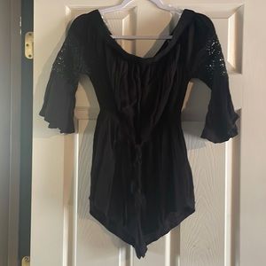 Medium off should black romper